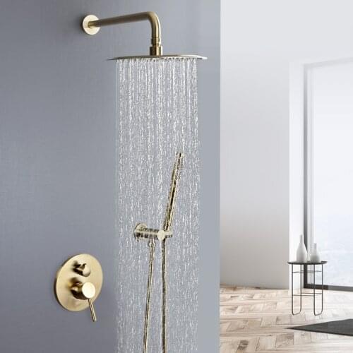 Bathroom Shower Hot And Cold Shower Mixer In Wall Mounted Rain Concealed Shower Set