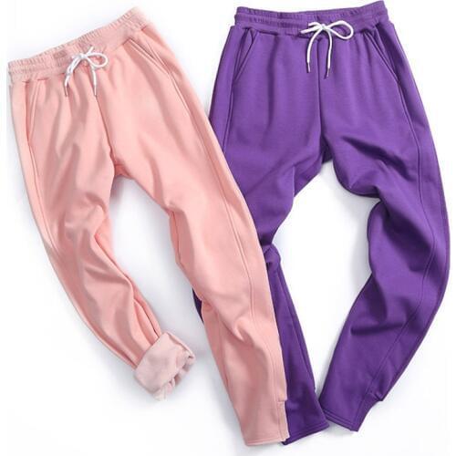 Winter Womens Trousers Joggers Workout Pants Thick Warm Plus Velvet Harem Pants Sweatpants Pants Clothes Sweatpants For Women