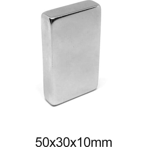 1/2/3PCS 50x30x10 Big Quadrate Powerful Magnets N35 Permanent Magnet 50x30x10mm Powerful Neodymium Magnetic Magnet 50*30*10 mm
