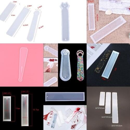 1/2/3pcs Rectangle Bookmark Silicone Resin Mold For Jewelry Crafts Making DIY Bookmark Crafts Decorating Jewelry Findings