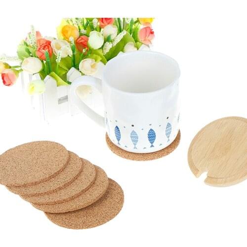 1pc Cup Mat Pads Cork Wood Drink Coaster Tea Coffee Table Decor Tableware Drink Cupmat Tea Cup Mat