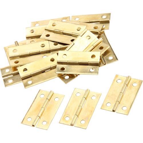 20Pcs Antique Bronze/Gold Door Cabinet Hinges Furniture Accessories Wood Gift Boxes Decorative Hinge Furniture Fittings 34x22mm