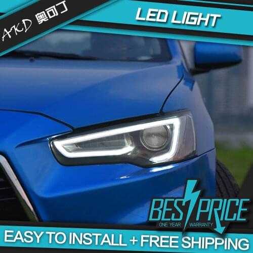 AKD Cars Styling Headlight For Mitsubishi Lancer EX 2008-2016 Headlights LED Running lights Bi-Xenon Beam Fog lights angel eyes