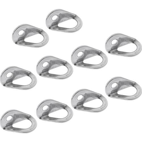 Outdoor 10 Pieces 10mm Rock Climbing 25KN Anchor Bolt Hanger Plate Stainless Steel for Mountaineering Caving Camping Equipment