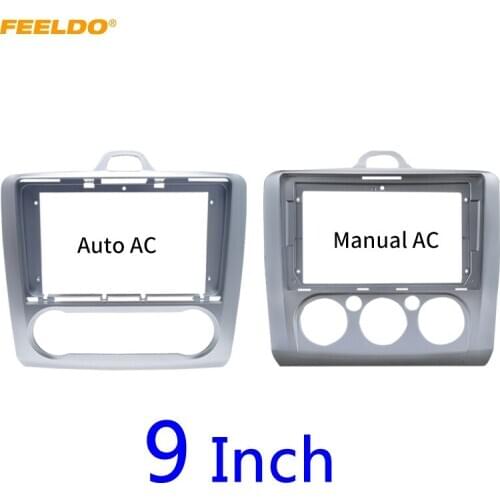FEELDO Car Radio 2Din Fascia Frame Fit For Ford Focus 05-11 DVD Panel Dash Installation Frame Trim Bezel Kit #HQ6391