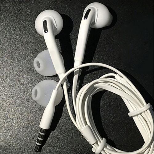 White Wired Headset In-ear Earphone with Mic for Samsung Galaxy S6 3.5mm Jack Headphone for Mobile Phone gaming headset