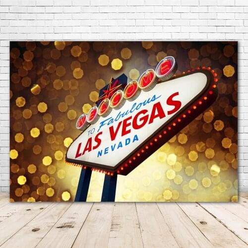 Glitter Las Vegas Party Background City Party Decorations Photography Backdrops for Photobooth Props