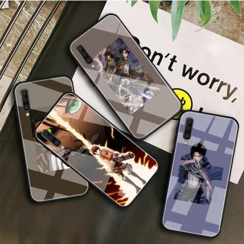 Attack on Titan Tempered Glass Case For Samsung Galaxy A10S A20S A20E A30S A40 A50S A60 A70 A80 A90 A6 A7 A8