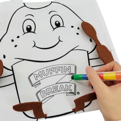 1 pc Kids DIY Drawing Bag Fill Colors Children Learning Educational Painting Toys with crayon