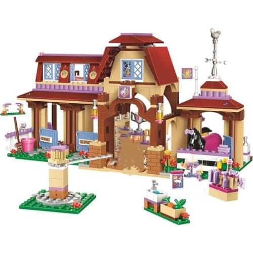 Girls Friends Series Heartlake Riding Club Model Building Blocks Toys Compatible With 10562 Lepining Friends Bricks Toys Gifts