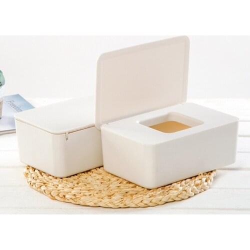 Wet Tissue Box Desktop Seal Baby Wipes Paper Dispenser Napkin Storage Holder Container with Lid Home Office Decor