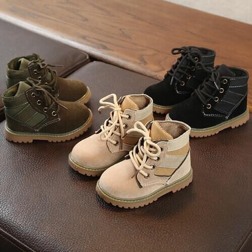 LCIZRONG Winter Kid Boots Warm Girl and Boy Snow Boots Outdoor Kid Winter Shoes Lace-Up Comfortable Canvas Kids Ankle Boots