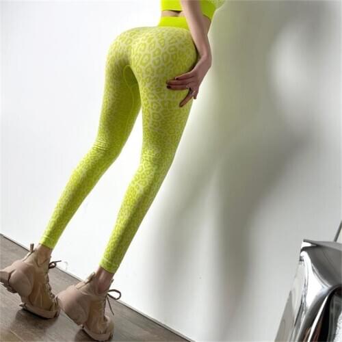 Leopard Print Seamless Leggings Sport Women Yoga Pants Fitness High Waist Gym Leggings Sports Leggings Stretchy Workout Tights