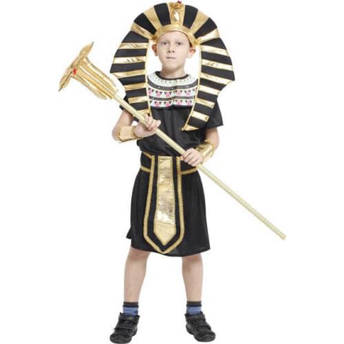 Kid Boys Egyptian Pharaoh Cosplay Halloween Costumes For Children Performance Play Party