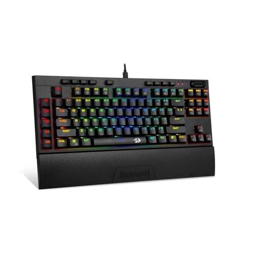 Redragon K588 RGB Backlit Mechanical Gaming Keyboard Programmable Keys Macro Recording Blue Switches for PC Laptop Gamer