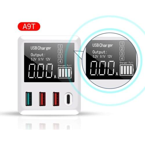 Multi-Port Smart USB Wall Charger QC 3.0 Charging Station 30W Digital Display