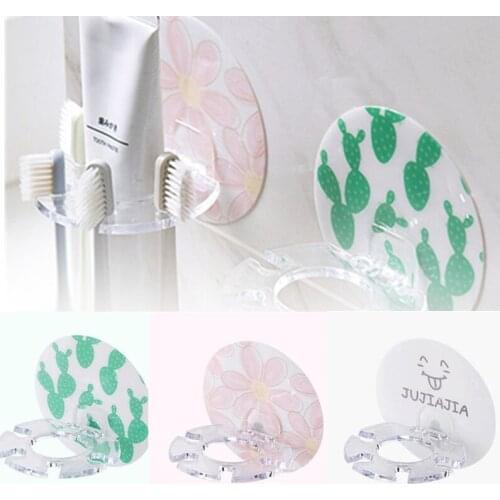 3Style Punch-free Fun Toothbrush Holder Strong Suction Wall Shaped Bathroom Toothpaste Multifunctional Wall-mounted Storage Rack