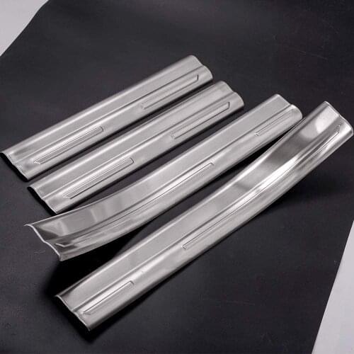 Stainless Steel Car Door Sill Threshold Protector Panel 4pcs For BMW X1 F48 2016 2017