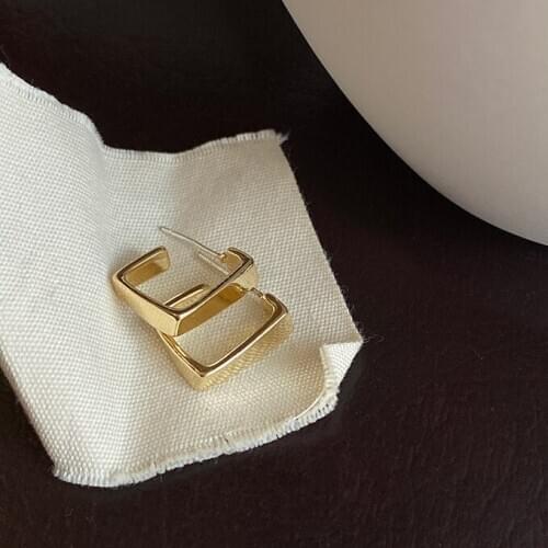 New Gold Earrings for Women Geometric Open Hoop Earrings Huggie Jewelry Wedding Bijoux Brincos