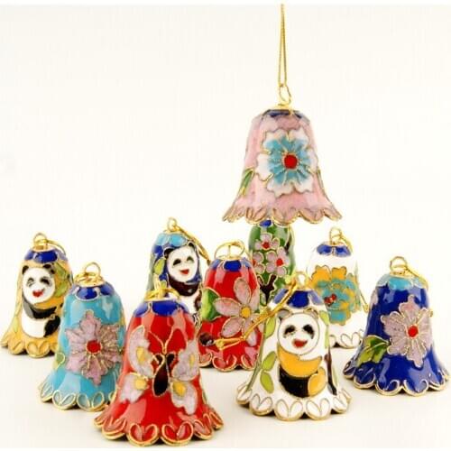 Wholesale 10 pieces of Chinese handmade cloisonne / enamel bell decoration decoration