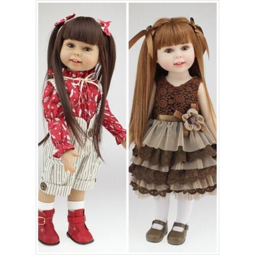 45CM plastic dolls Like Americ girls dolls girl gifts