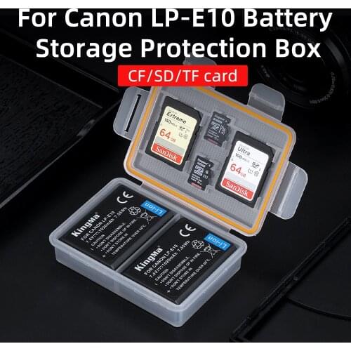 KingMa 10PCS LP-E10 Battery Plastic Holder Case Storage Box For Canon EOS 3000D 4000D 1300D 1200D 1500D 1100D X80 Battery Case