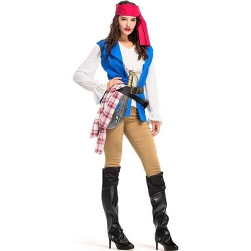 Genuine Deluxe Women Sweetie Pirate Costume Halloween Adult Party Fancy Cosplay Clothing