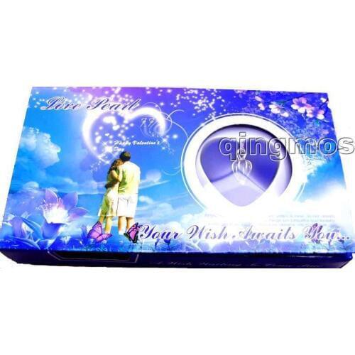 Popular Gift One Box double Heart pendant Wish Pearl Necklace set A wish waiting come true-3622_4 Wholesale/retail