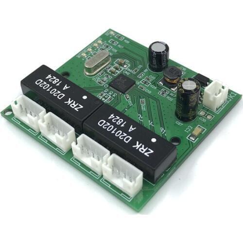 Industrial grade wide temperature low power 4/8 port wiring splitter 10/100Mbps mini pin type micro network switch module