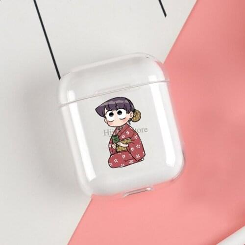 Komi Shouko Kimono Chibi Clear Cases For Apple Airpods 1 2 Earphone Bluetooth Wireless Cover For Airpods 2 1 Coque