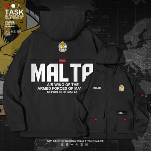 Republic of Malta MLT MT men jacket hooded air force logo army fan coat Military casual long sleeve Tactical autumn clothes