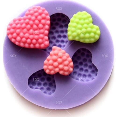 3PC Love Shape Shaped Silicone Mold Fondant Mould Cake Decorating Baking Tools Kitchen Accessories SQ15146