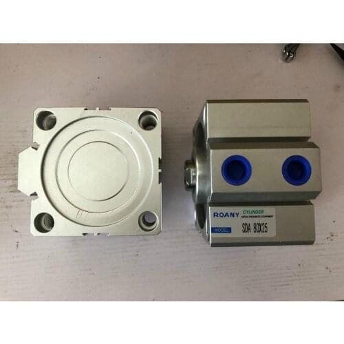 SDA80 Type Bore 80mm stroke 5/10/20/25/30/40/50/55/60/65/100mm double acting SDA80 compact air pneumatic piston cylinder Female
