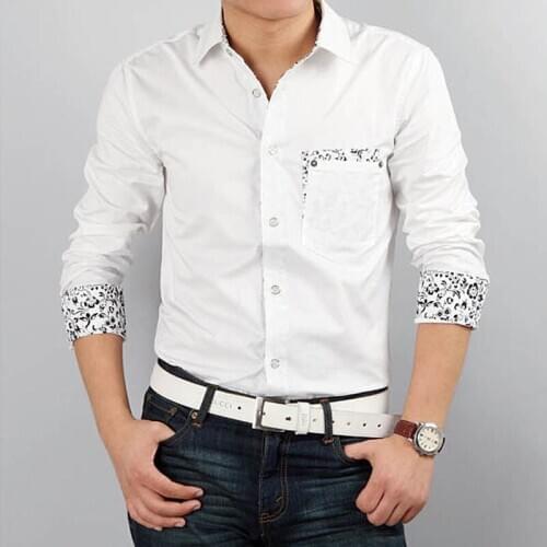 2016 Suihua new long sleeved shirt pocket mens casual men