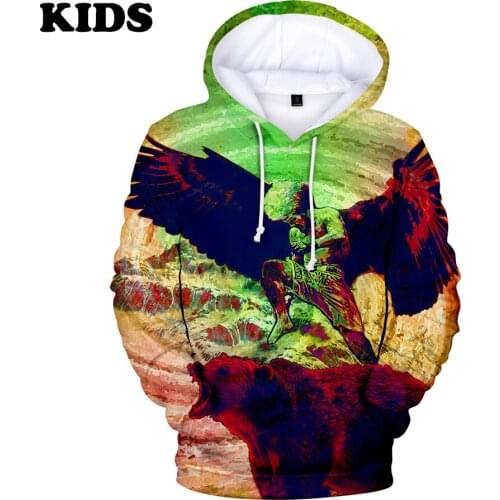 2 to 14 years old Kids Hoodies Russia Hero Supernova Khabib Nurmagomedov Hoodies Streetwear Mens tracksuit Oversized Sweatshirt