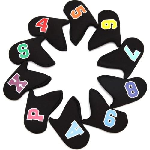 Shark Fish Waterproof Neoprene Golf Club Irons Head Covers Wedges Headovers Iron cover 10pcs / Set