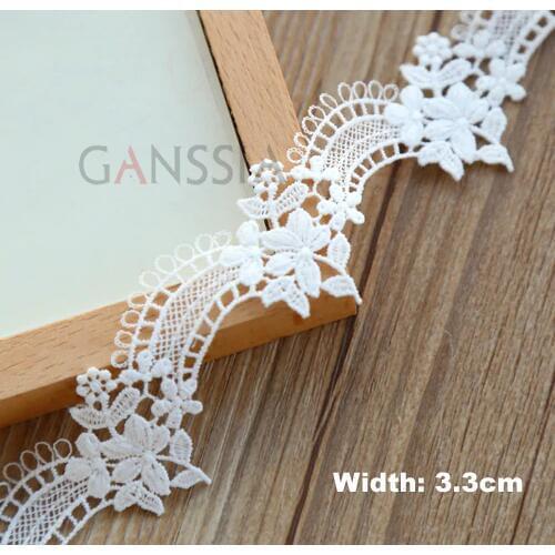 1yrd/lot Width:3.3cm Stylish floret design water soluble Lace trimming lace Garment accessories Scrapbooking (ss-4789)