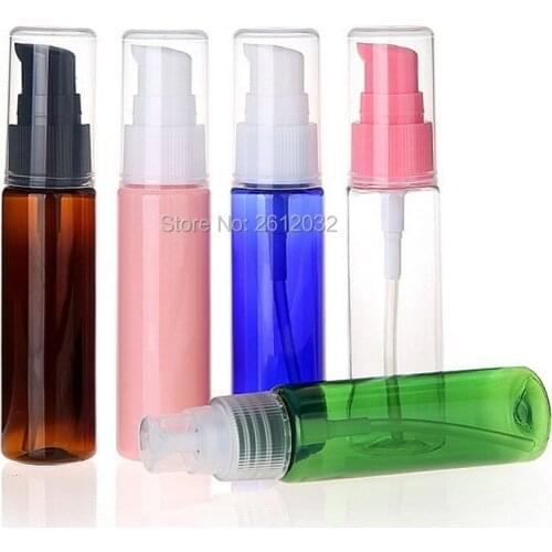 10ml 30ml Cosmetic Packaging PET Empty Lotion Refillable Bottle Plastic Pump Sample Bottles For Cream Makeup
