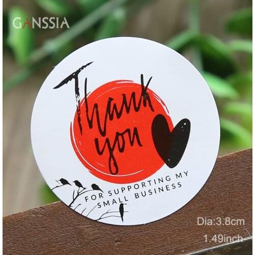 100pcs/lot Dia:3.8cm "Thank You"Series Seal Stickers Gift Label for Festival Party Handmade Gift Packaging Stickers(ss-719)