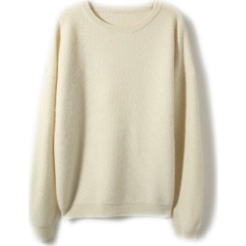 2021 woman winter 100% Cashmere sweaters knitted Pullovers jumper Warm Female O-neck blouse blue long sleeve clothing