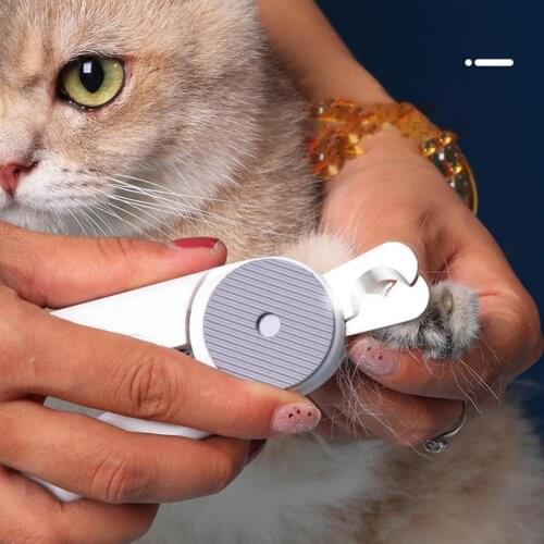 50% Dropshipping!!Dog Nail Clipper with Manicure File Pet Nail Grooming High-Strength LED Light Pet Nail Claw Cutter Nail Suppli
