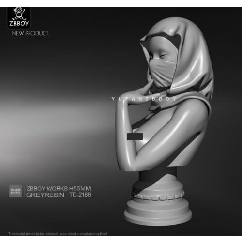 55mm Resin model kits figure beauty colorless and self-assembled TD-2188