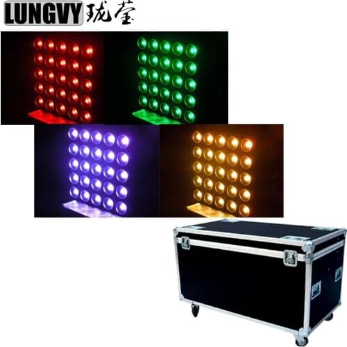 Free Shipping 4pcs/Lot Flight Case Packing 5X5 25X30W RGB 3in1 Led Matrix Blinder Light China Dj Equipment