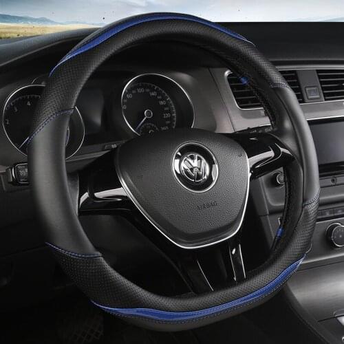 D series Micro Fiber Leather Car Steering Wheels Covers 38CM/15'' Steering Wheel Hubs Car Styling,For VW GOLF 7 2015 POLO JATTA