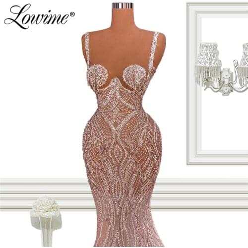 Illusion Sequins Long New Design Mermaid Evening Dresses Sexy See Through Party Prom Gowns Robe De Soiree 2021 Custom Made