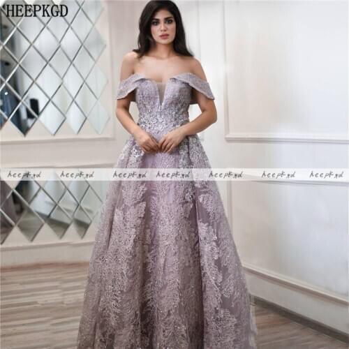 Dubai Lace Evening Dress Off The Shoulder A Line Beads Formal Prom Gowns Plus Size Women Wedding Party Dresses Customize