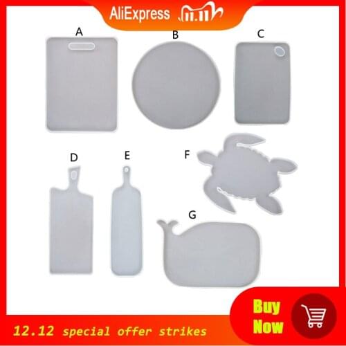 Beach Turtle Whale Tray Resin Mold Round Rectangle Serving Tray Coaster Silicone Molds Epoxy Resin Tray Molds Craft Tool