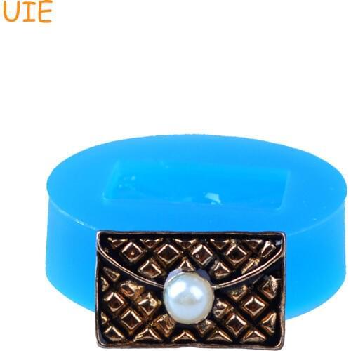 FYL266U Lady Bag Silicone Mold with Pearl Craft Cake Decorating Polymer Clay Icing Candles Cotton Candy Butter