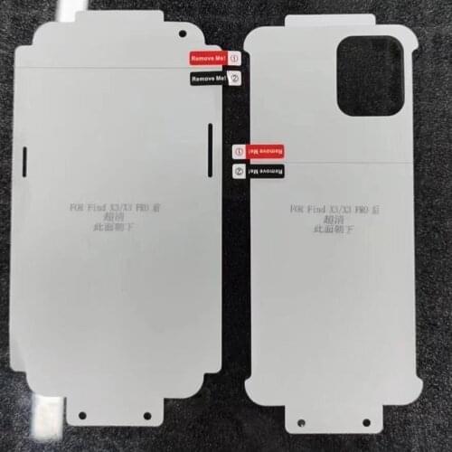 Full Cover side and edges Front Back Hydrogel Film For Oppo Find X3 X2 Pro Reno 3 4 pro Realme X7 pro Nano Screen protector