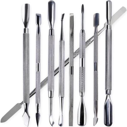 Cuticle Pusher Cutter Nail Peeler Scraper Professional Stainless Steel Remover Pedicure Manicure Tools for Fingernails Toenails